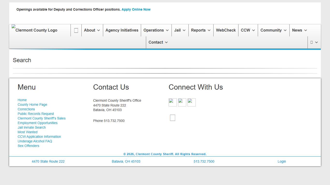 Search Clermont County Sheriff